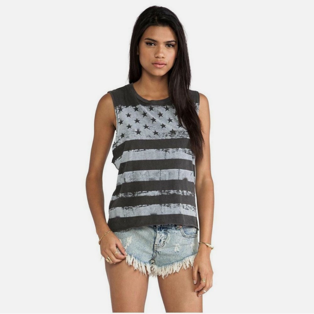 Chaser American Flag Retro Tank Top